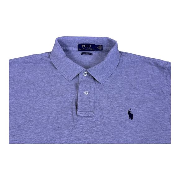 Polo Ralph Lauren Collared Polo Shirt 100% Cotton Gray Large Classic Fit GUC - Picture 1 of 15